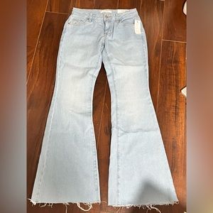 Pacsun low rise flare light blue jeans